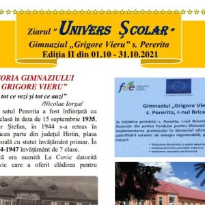 Ediția a II-a a ziarului „Univers şcolar”.