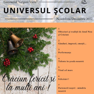 UNIVERSUL ȘCOLAR, ediția Noiembrie/Decembrie 2022