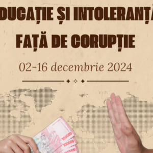 Activități educative cu subiectul „Educație și intoleranță față de corupție”