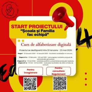 DĂM START proiectului „Școala și Familia fac echipă” – Ediția a IV-a